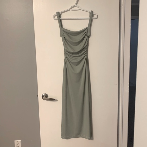 Princess Polly Lainey Midi Cutout Dress (Sage) - Picture 1 of 8